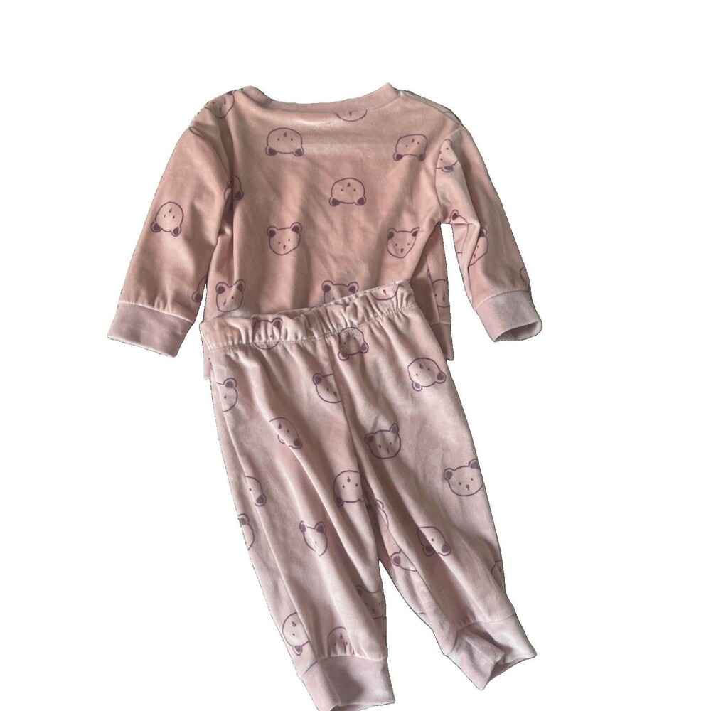 Carter's Pink Animal Graphic Print 2-Piece Pajama Set Long Sleeve 6-9M
